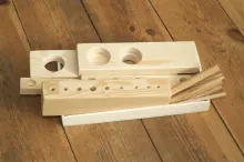 Building blocks - After some time in the workshop I hade some elements to play with before finishing the layout of the tying station.